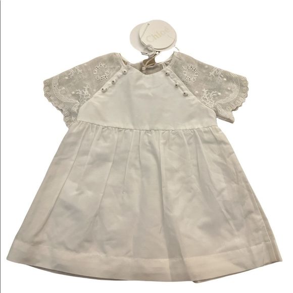Chloe Other - Chloé white lined eyelet dress lots of unique detail